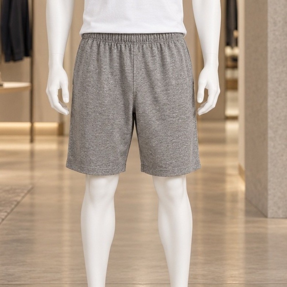 Russell Athletic Mens Shorts Gray Elastic Waist Jersey Knit XL